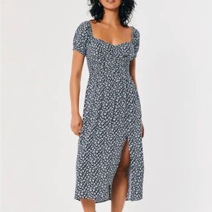 Hollister Ruched Waist Midi Dress size Small